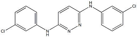 N-[6-(3-chloroanilino)-3-pyridazinyl]-N-(3-chlorophenyl)amine,,结构式