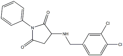 3-[(3,4-dichlorobenzyl)amino]-1-phenyl-2,5-pyrrolidinedione Struktur
