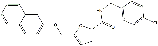 N-(4-chlorobenzyl)-5-[(2-naphthyloxy)methyl]-2-furamide Structure