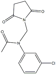 N-(3-chlorophenyl)-N-[(2,5-dioxopyrrolidin-1-yl)methyl]acetamide Structure