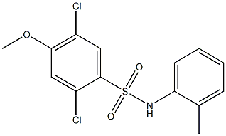 2,5-dichloro-4-methoxy-N-(2-methylphenyl)benzenesulfonamide 结构式