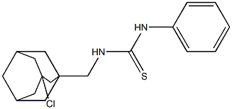 N-[(3-chloro-1-adamantyl)methyl]-N'-phenylthiourea Structure