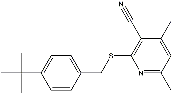 2-[(4-tert-butylbenzyl)sulfanyl]-4,6-dimethylnicotinonitrile