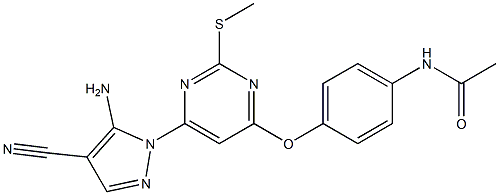 N-(4-{[6-(5-amino-4-cyano-1H-pyrazol-1-yl)-2-(methylsulfanyl)pyrimidin-4-yl]oxy}phenyl)acetamide|