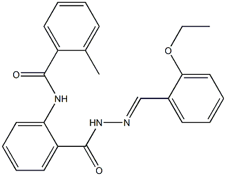 N-(2-{[2-(2-ethoxybenzylidene)hydrazino]carbonyl}phenyl)-2-methylbenzamide Struktur