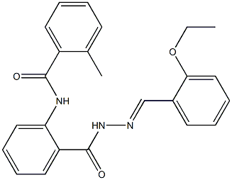 N-(2-{[2-(2-ethoxybenzylidene)hydrazino]carbonyl}phenyl)-2-methylbenzamide,,结构式