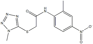 N-{4-nitro-2-methylphenyl}-2-[(1-methyl-1H-tetraazol-5-yl)sulfanyl]acetamide Structure