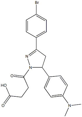 4-{3-(4-bromophenyl)-5-[4-(dimethylamino)phenyl]-4,5-dihydro-1H-pyrazol-1-yl}-4-oxobutanoic acid