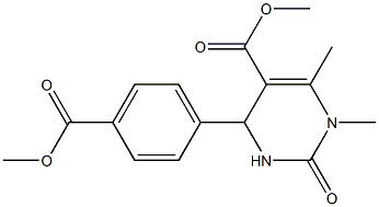 methyl 4-[4-(methoxycarbonyl)phenyl]-1,6-dimethyl-2-oxo-1,2,3,4-tetrahydro-5-pyrimidinecarboxylate Struktur