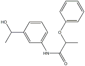 N-[3-(1-hydroxyethyl)phenyl]-2-phenoxypropanamide Structure