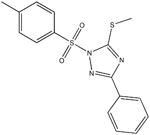 1-[(4-methylphenyl)sulfonyl]-5-(methylthio)-3-phenyl-1H-1,2,4-triazole