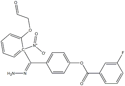 4-[2-({2-nitrophenoxy}acetyl)carbohydrazonoyl]phenyl 3-fluorobenzoate Structure