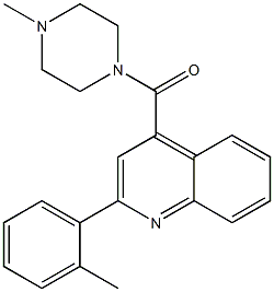 2-(2-methylphenyl)-4-[(4-methyl-1-piperazinyl)carbonyl]quinoline Struktur