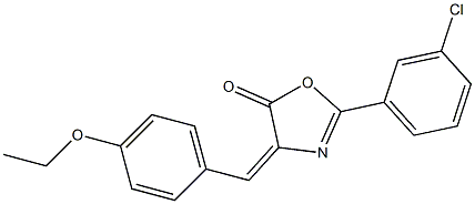 2-(3-chlorophenyl)-4-(4-ethoxybenzylidene)-1,3-oxazol-5(4H)-one Structure