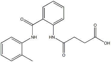 4-oxo-4-[2-(2-toluidinocarbonyl)anilino]butanoic acid 化学構造式