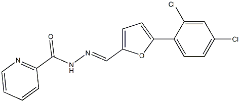 N'-{[5-(2,4-dichlorophenyl)-2-furyl]methylene}-2-pyridinecarbohydrazide Struktur