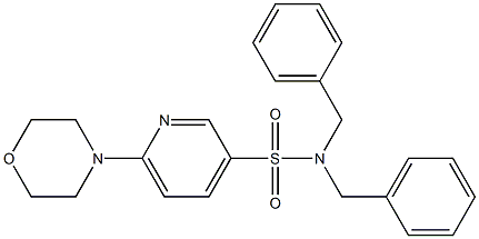 N,N-dibenzyl-6-(4-morpholinyl)-3-pyridinesulfonamide 结构式