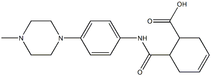 6-{[4-(4-methyl-1-piperazinyl)anilino]carbonyl}-3-cyclohexene-1-carboxylicacid Struktur