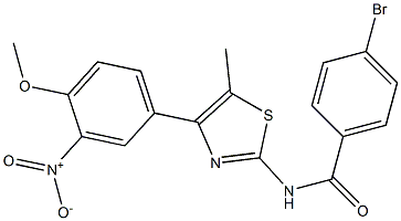 4-bromo-N-(4-{3-nitro-4-methoxyphenyl}-5-methyl-1,3-thiazol-2-yl)benzamide