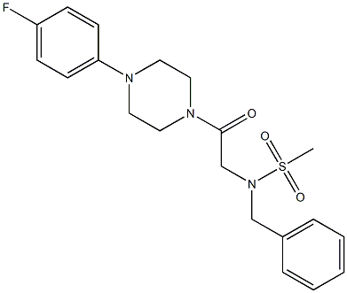 N-benzyl-N-{2-[4-(4-fluorophenyl)-1-piperazinyl]-2-oxoethyl}methanesulfonamide Struktur