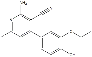 2-amino-4-(3-ethoxy-4-hydroxyphenyl)-6-methylnicotinonitrile Structure