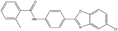N-[4-(5-chloro-1,3-benzoxazol-2-yl)phenyl]-2-methylbenzamide Structure