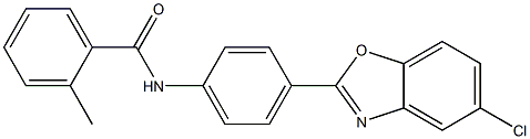 N-[4-(5-chloro-1,3-benzoxazol-2-yl)phenyl]-2-methylbenzamide 结构式