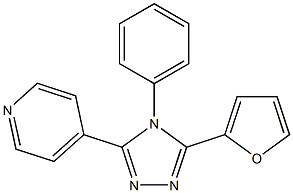 4-(5-furan-2-yl-4-phenyl-4H-1,2,4-triazol-3-yl)pyridine 结构式