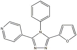 4-(5-furan-2-yl-4-phenyl-4H-1,2,4-triazol-3-yl)pyridine Structure