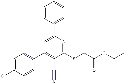 isopropyl {[4-(4-chlorophenyl)-3-cyano-6-phenyl-2-pyridinyl]sulfanyl}acetate