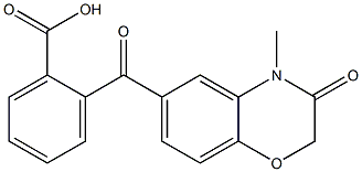 2-[(4-methyl-3-oxo-3,4-dihydro-2H-1,4-benzoxazin-6-yl)carbonyl]benzoic acid,,结构式