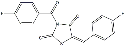 3-(4-fluorobenzoyl)-5-(4-fluorobenzylidene)-2-thioxo-1,3-thiazolidin-4-one