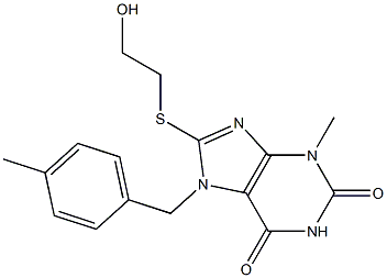  8-[(2-hydroxyethyl)sulfanyl]-3-methyl-7-(4-methylbenzyl)-3,7-dihydro-1H-purine-2,6-dione