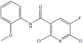 2,6-dichloro-5-fluoro-N-(2-methoxyphenyl)nicotinamide Struktur