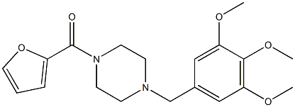 1-(furan-2-ylcarbonyl)-4-{[3,4,5-tris(methyloxy)phenyl]methyl}piperazine Structure