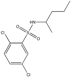 2,5-dichloro-N-(1-methylbutyl)benzenesulfonamide Struktur