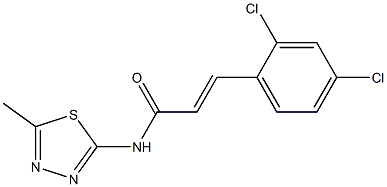 3-(2,4-dichlorophenyl)-N-(5-methyl-1,3,4-thiadiazol-2-yl)acrylamide Struktur