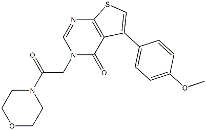 5-(4-methoxyphenyl)-3-[2-(4-morpholinyl)-2-oxoethyl]thieno[2,3-d]pyrimidin-4(3H)-one Structure