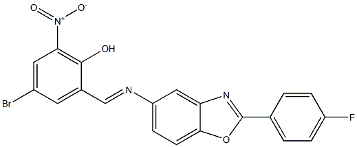 4-bromo-2-({[2-(4-fluorophenyl)-1,3-benzoxazol-5-yl]imino}methyl)-6-nitrophenol