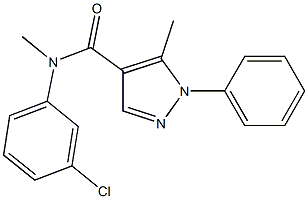 N-(3-chlorophenyl)-N,5-dimethyl-1-phenyl-1H-pyrazole-4-carboxamide Structure