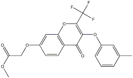 methyl {[3-(3-methylphenoxy)-4-oxo-2-(trifluoromethyl)-4H-chromen-7-yl]oxy}acetate|