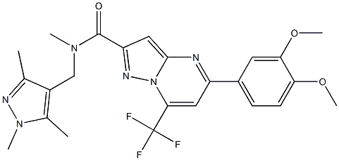 5-(3,4-dimethoxyphenyl)-N-methyl-7-(trifluoromethyl)-N-[(1,3,5-trimethyl-1H-pyrazol-4-yl)methyl]pyrazolo[1,5-a]pyrimidine-2-carboxamide|