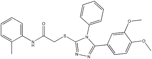2-{[5-(3,4-dimethoxyphenyl)-4-phenyl-4H-1,2,4-triazol-3-yl]sulfanyl}-N-(2-methylphenyl)acetamide