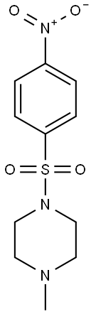 1-({4-nitrophenyl}sulfonyl)-4-methylpiperazine 化学構造式