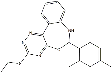 6-(4,6-dimethyl-3-cyclohexen-1-yl)-6,7-dihydro[1,2,4]triazino[5,6-d][3,1]benzoxazepin-3-yl ethyl sulfide|