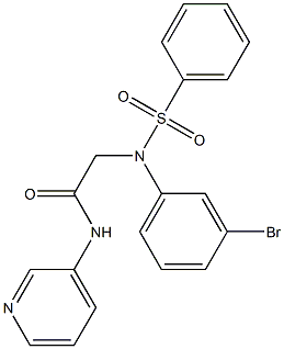 2-[3-bromo(phenylsulfonyl)anilino]-N-pyridin-3-ylacetamide Structure