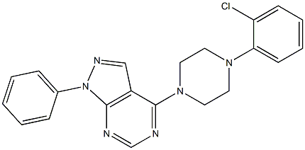  4-[4-(2-chlorophenyl)-1-piperazinyl]-1-phenyl-1H-pyrazolo[3,4-d]pyrimidine