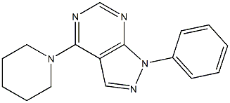 1-phenyl-4-(1-piperidinyl)-1H-pyrazolo[3,4-d]pyrimidine,,结构式