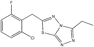 6-(2-chloro-6-fluorobenzyl)-3-ethyl[1,2,4]triazolo[3,4-b][1,3,4]thiadiazole,,结构式