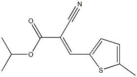isopropyl 2-cyano-3-(5-methyl-2-thienyl)acrylate 化学構造式